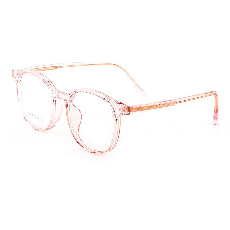 KatKani Unisex Full Rim  TR 90 Resin Round Frame Eyeglasses Mz019 Full Rim KatKani Eyeglasses Transparent Pink  