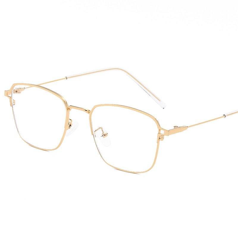 Hotony Unisex Full Rim  Square Alloy Frame Eyeglasses 5006 Full Rim Hotony Gold  