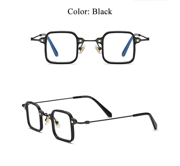 Bclear Unisex Eyeglasses Acetate Titanium Brsun001 Frame Bclear Black 36mm  