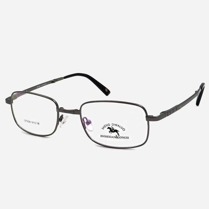 Men's Foldable Full Rim Alloy Frame Eyeglasses  Zt1036 Full Rim Bclear   