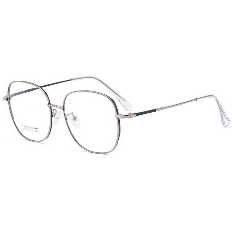 Hotony Unisex Full Rim Aluminum Magnesium Alloy Frame Eyeglasses AC012 Full Rim Hotony Blue Grey  