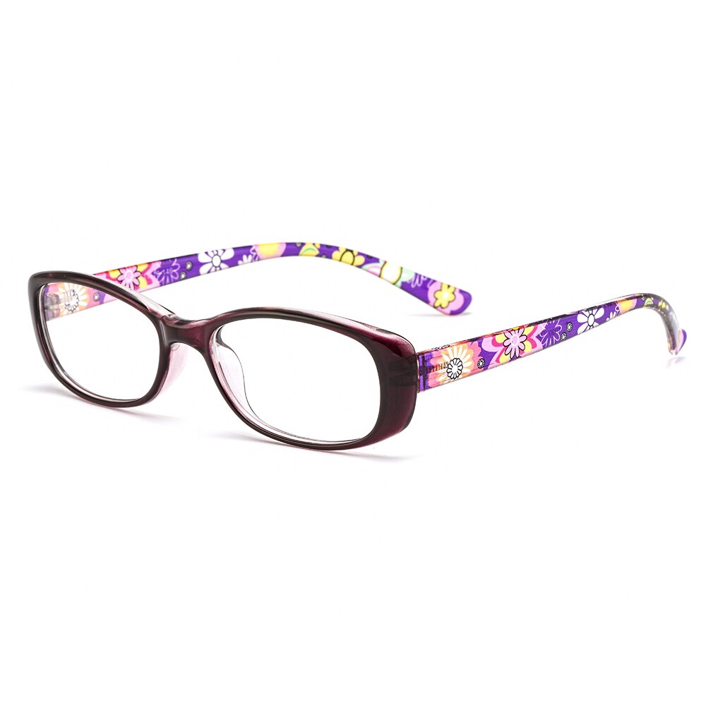 Gmei Women's Eyeglasses Printed Temples Legs Tr90 Plastic Frame Md5093 Full Rim Gmei Optical   