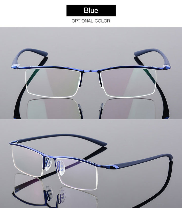 Hotochki Men's Semi Rim Browline Alloy Frame Eyeglasses P8190 Semi Rim Hotochki   