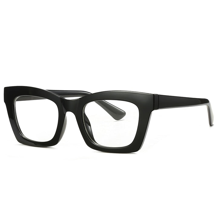 Gmei Women's Full Rim TR 90 Titanium Cat Eye Frame Eyeglasses 2016 Full Rim Gmei Optical C1 Bright Black  
