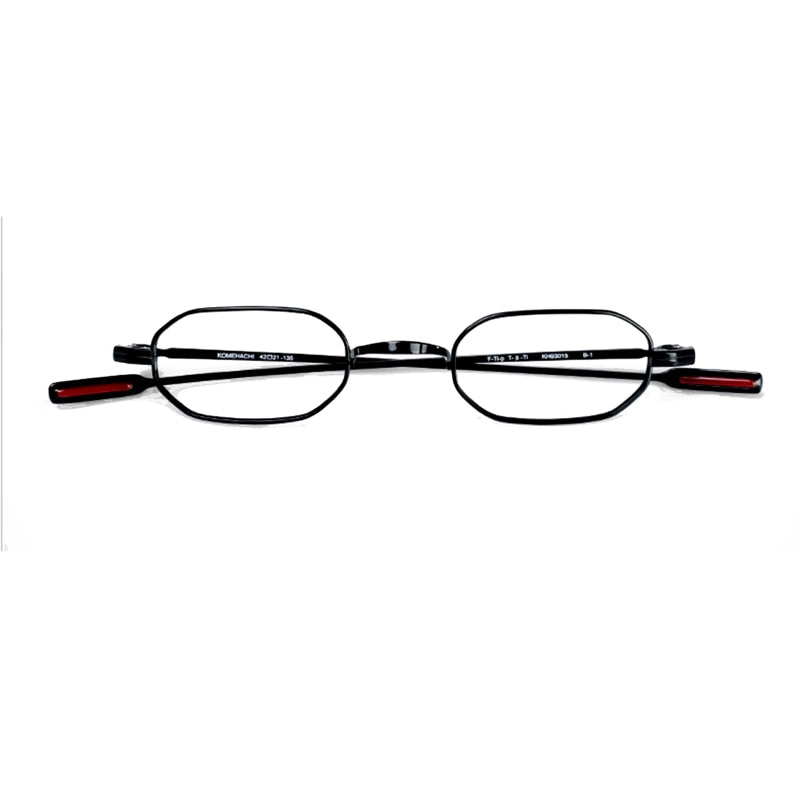 Yujo Unisex Full Rim Titanium Irregular Polygon Reading Glasses Y042 Reading Glasses Yujo   