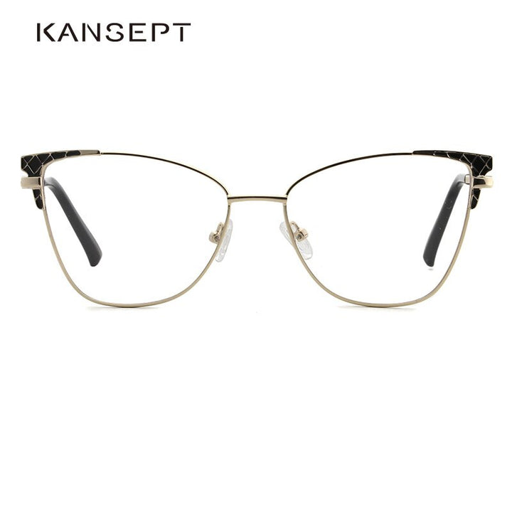 Kansept Women's Full Rim Cat Eye Alloy Frame Eyeglasses Fk1548 Full Rim Kansept   