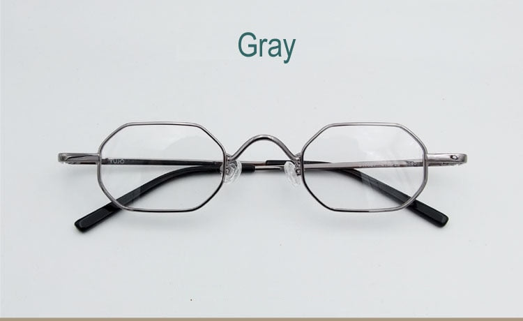 Unisex Irregular Octagonal Myopic Reading Glasses 811007 Reading Glasses Yujo China 0 gray