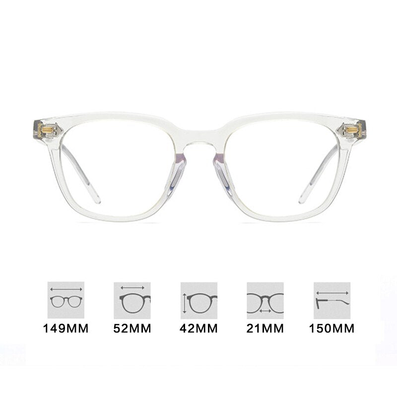 Gatenac Full Rim Square Acetate Frame Eyeglasses Gxyj645 Full Rim Gatenac KUB Transparent  