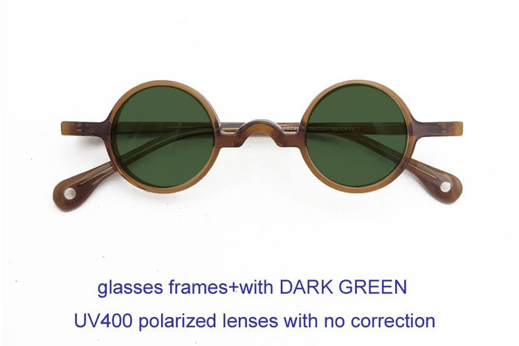 Unisex Transparent Round Acetate Frame Customizable Lenses Frame Yujo Sunglasses China 