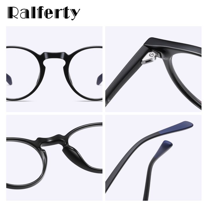 Ralferty Unisex Eyeglasses Round TR90 Anti Blue Light D2320 Anti Blue Ralferty   