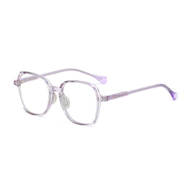Handoer Unisex Full Rim Polygonal Square Tr 90 Eyeglasses Ld208 Full Rim Handoer purple  