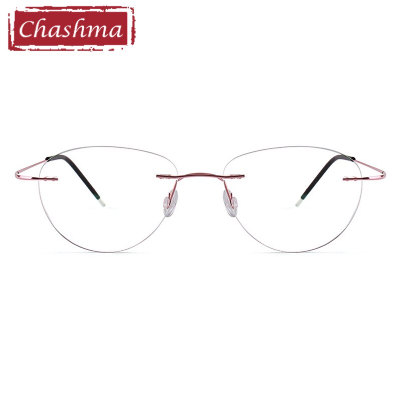 Chashma Ottica Unisex Rimless Triangle Oval Titanium Eyeglasses 003 Rimless Chashma Ottica   