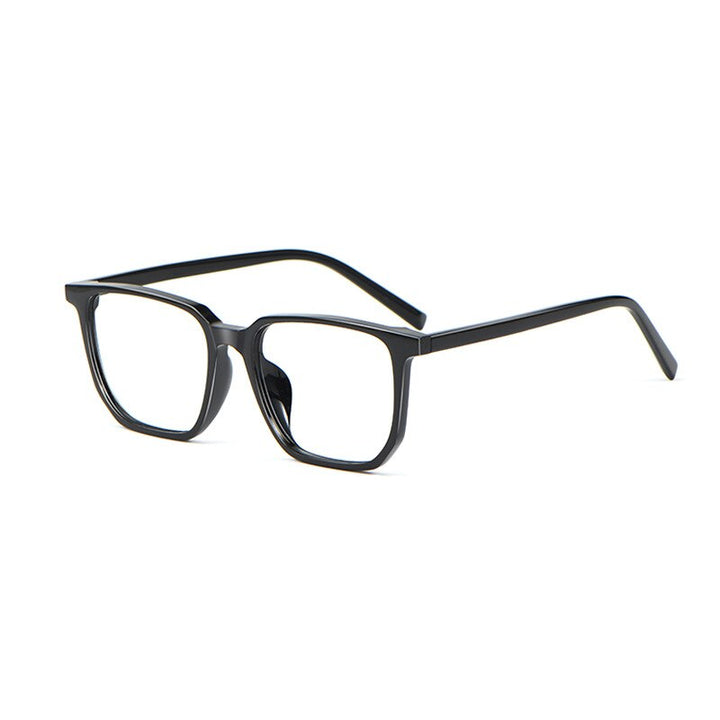 KatKani Unisex Full Rim Acetate Sheet Metal Core Square Frame Eyeglasses 09d6810 Full Rim KatKani Eyeglasses Black  