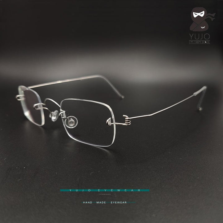 Unisex Handcrafted Square Eyeglasses Rimless Sunglasses Sunglasses Yujo C1 China 