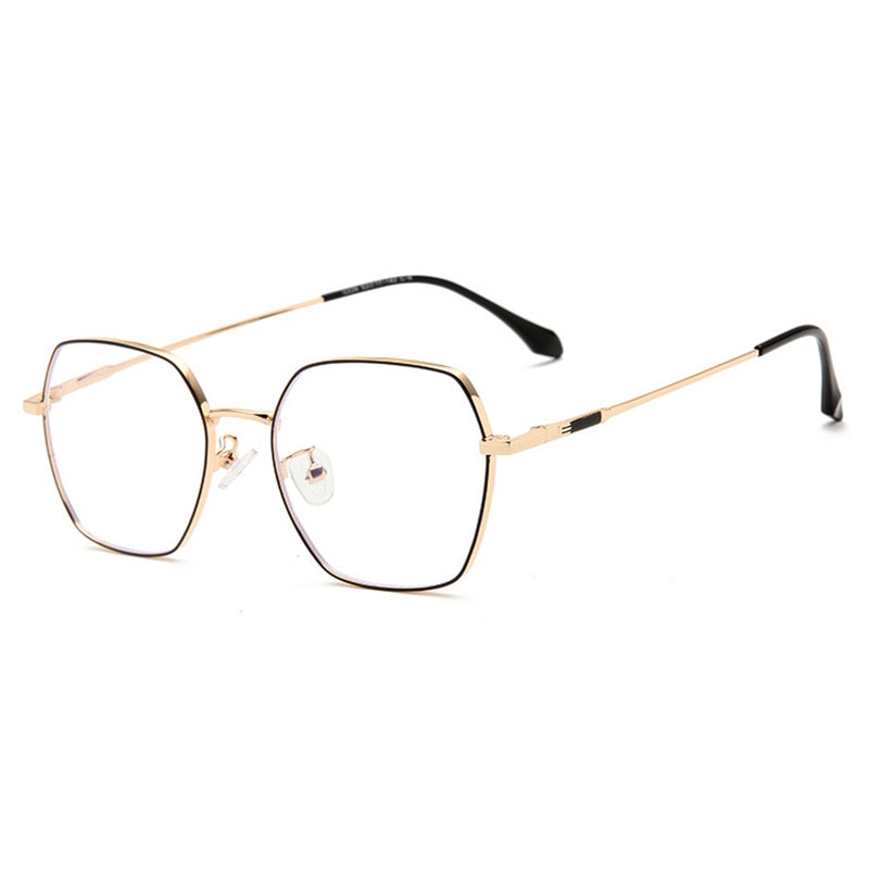 Hotochki Unisex Full Rim Alloy Frame Spring Hinge Eyeglasses 9339 Full Rim Hotochki Black Gold  
