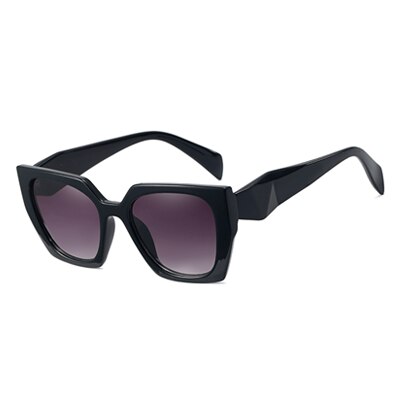 Ralferty Women's Full Rim Square Cat Eye Acetate Polarized Sunglasses F95324 Sunglasses Ralferty C1 Black China As picture