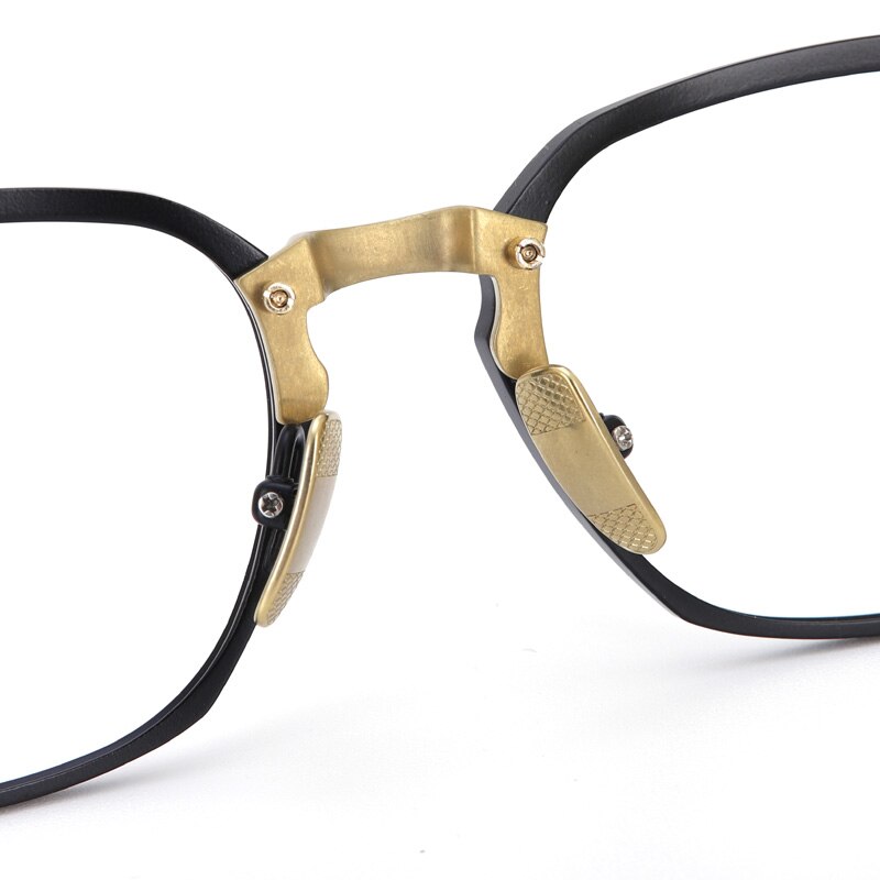 Muzz Unisex Full Rim Square Titanium Acetate Frame Eyeglasses 2068 Full Rim Muzz   