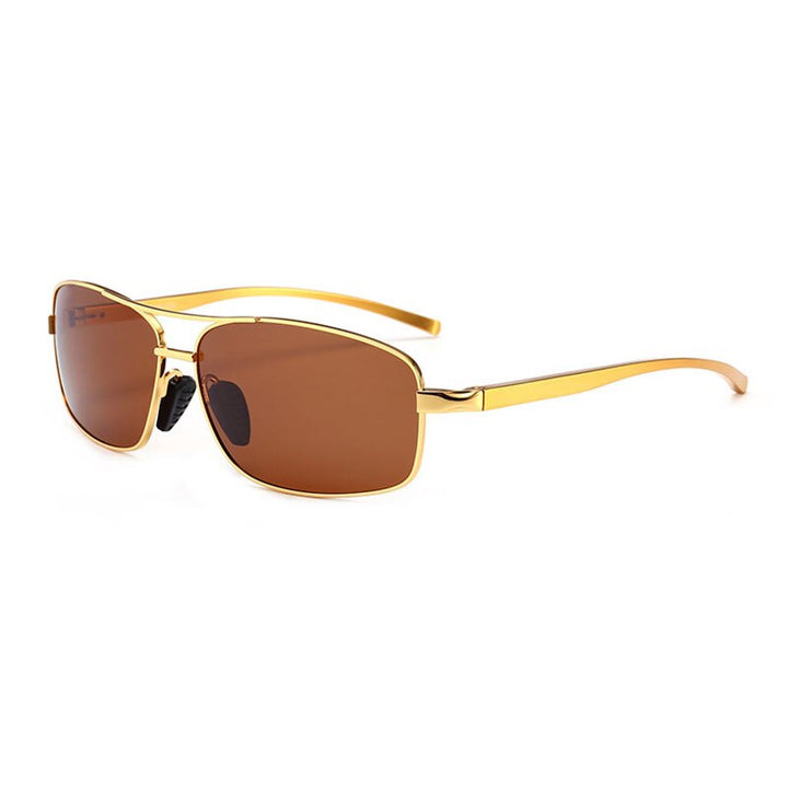 Reven Jate 2458 Men Polarized Sunglasses Uv400 Polarize Man Sunwear Sunglasses Reven Jate golden-tea  