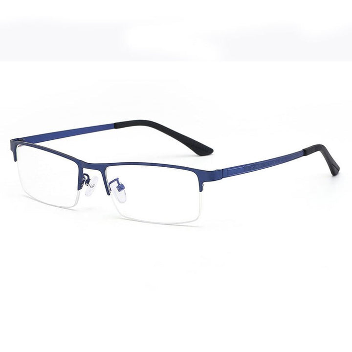 Handoer Unisex Semi Rim Square Alloy Eyeglasses 88121 Semi Rim Handoer Blue  