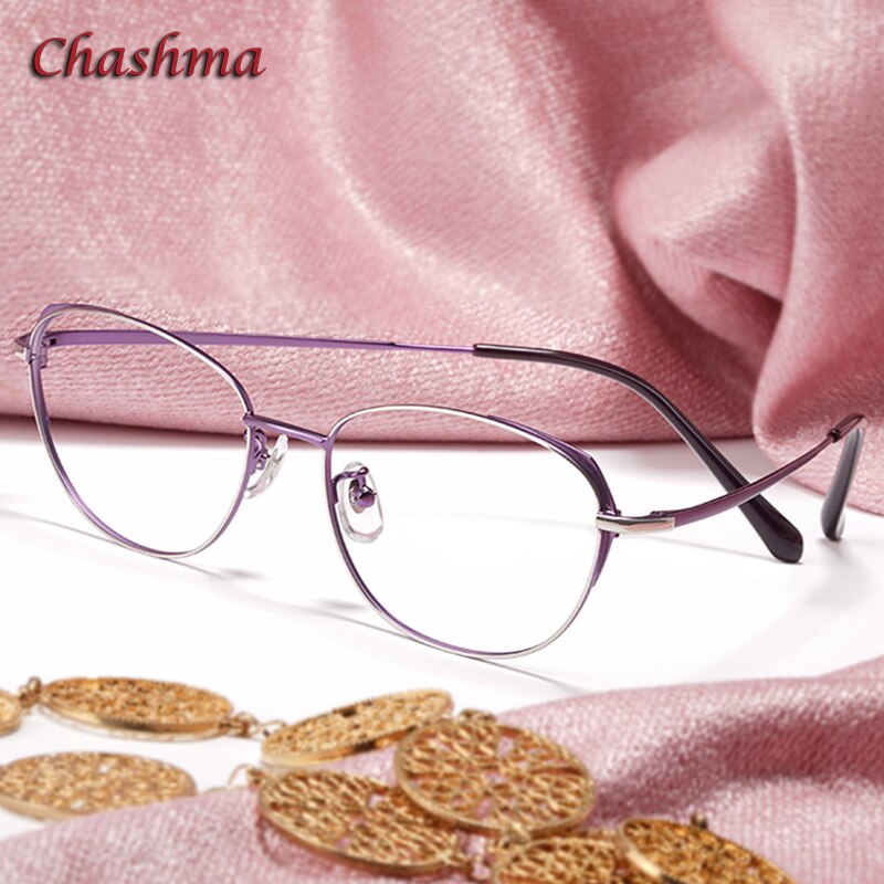 Chashma Ottica Women's Full Rim Round Square Stainless Steel Eyeglasses 835 Full Rim Chashma Ottica   