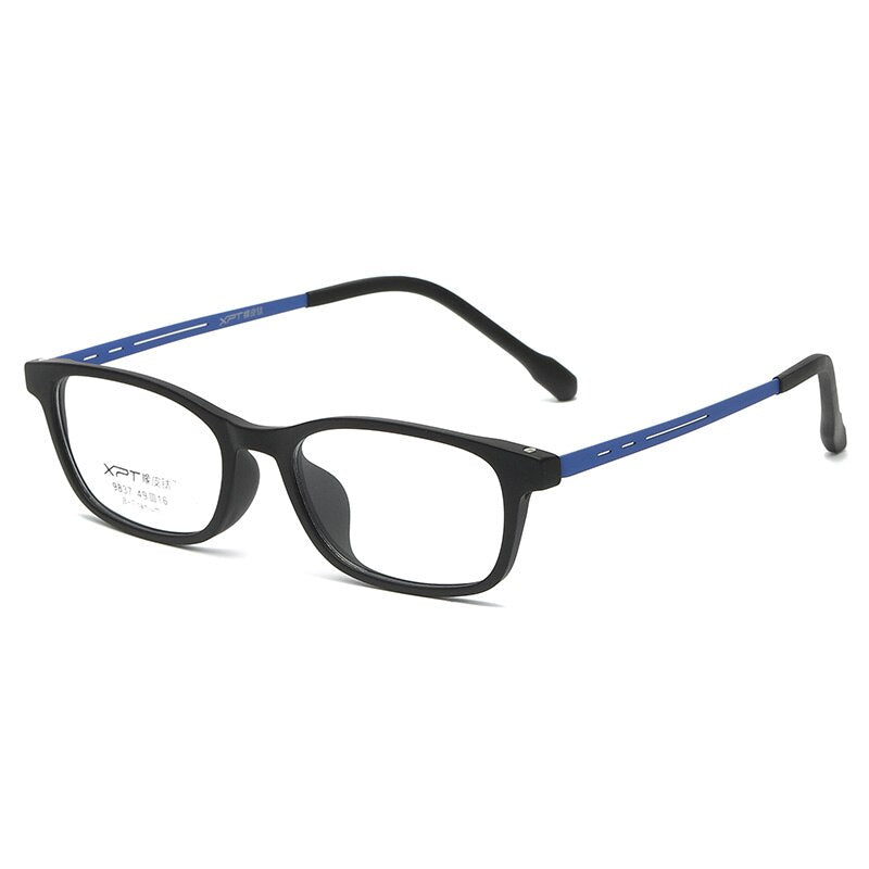 Reven Jate Unisex Eyeglasses 9837 Small Face Flexible Frame Pure Titanium Frame Reven Jate black-blue  