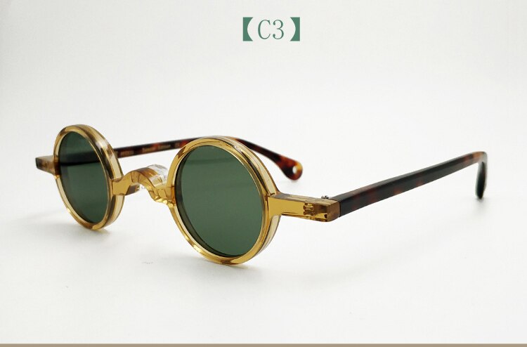 Men's Acetate Round Full Rim Frame Polarized Sunglasses Sunglasses Yujo C3 China 
