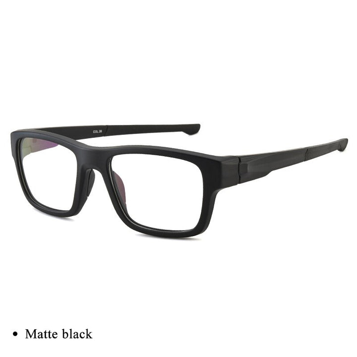 Bclear Men's Full Rim TR-90 Titanium Sports Eyeglasses Zt9224 Full Rim Bclear matte black  