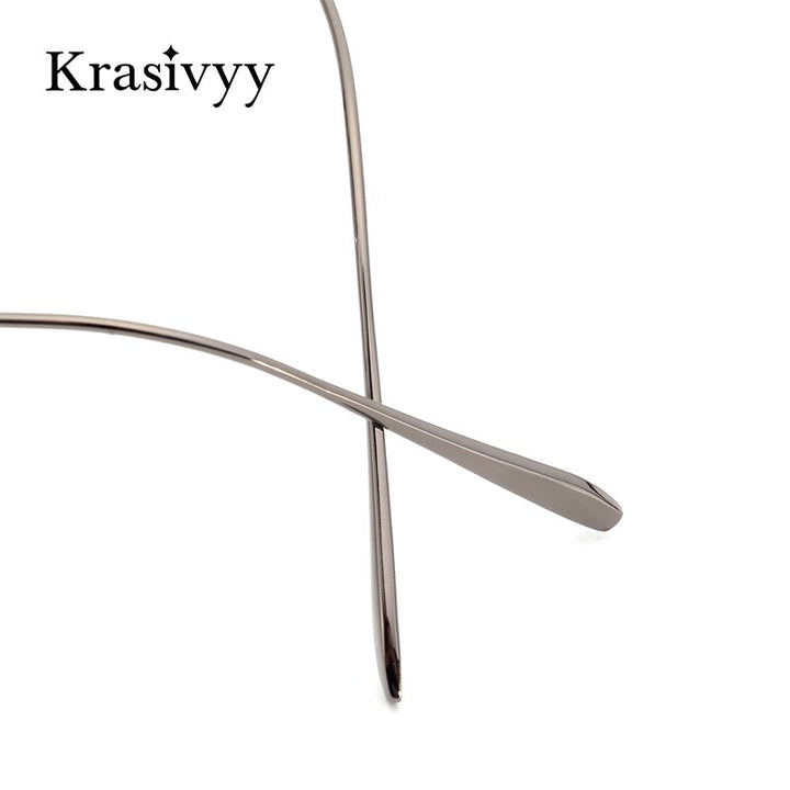 Krasivyy Women's Full Rim Round Titanium Eyeglasses Kr16037 Full Rim Krasivyy   