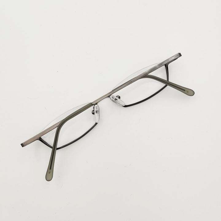 Unisex Alloy Semi Rim Square Frame Reading Glasses Reading Glasses Yujo   