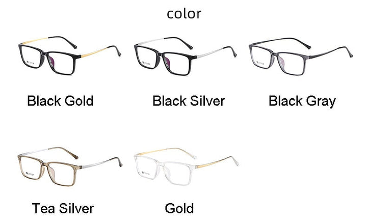 Hotochki Men's Full Rim Beta Titanium Frame Rectangular Eyeglasses 7036 Full Rim Hotochki   