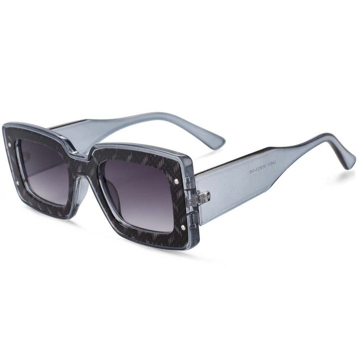 CCSpace Women's Full Rim Square Resin Frame Punk Sunglasses 54082 Sunglasses CCspace Sunglasses Gray  