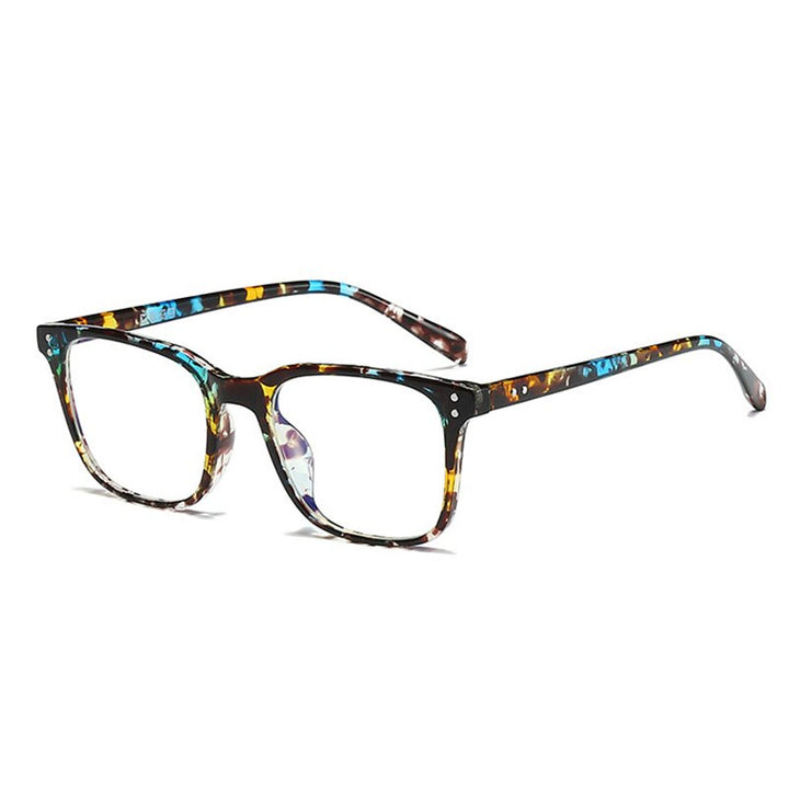 Hotony Unisex Full Rim Square TR 90 Frame Eyeglasses 6328 Full Rim Hotony Flower  