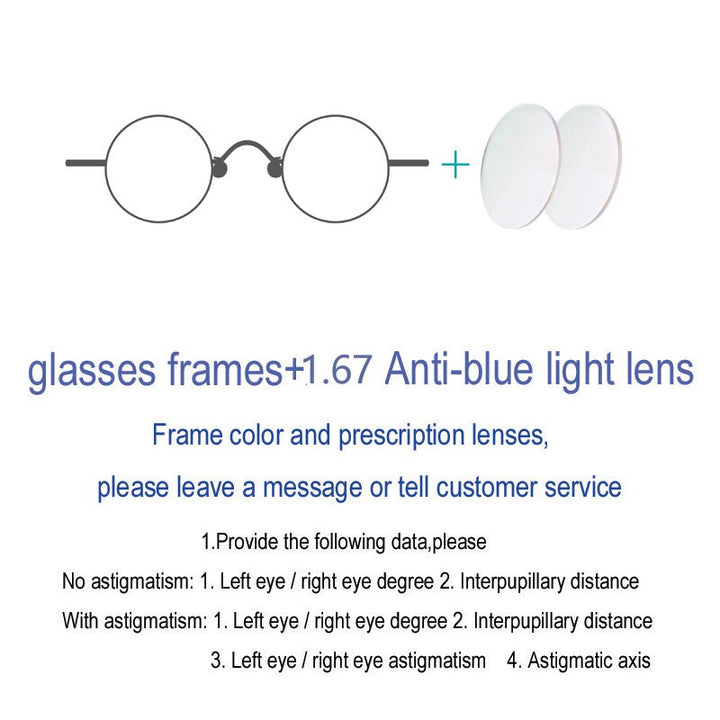 Unisex Full Rim Round Eyeglasses Acetate Frame Customizable Lenses Full Rim Yujo 167 China 