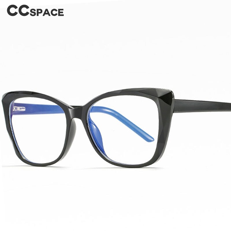 CCSpace Women's Full Rim Cat Eye Tr 90 Titanium Frame Eyeglasses 47313 Full Rim CCspace   