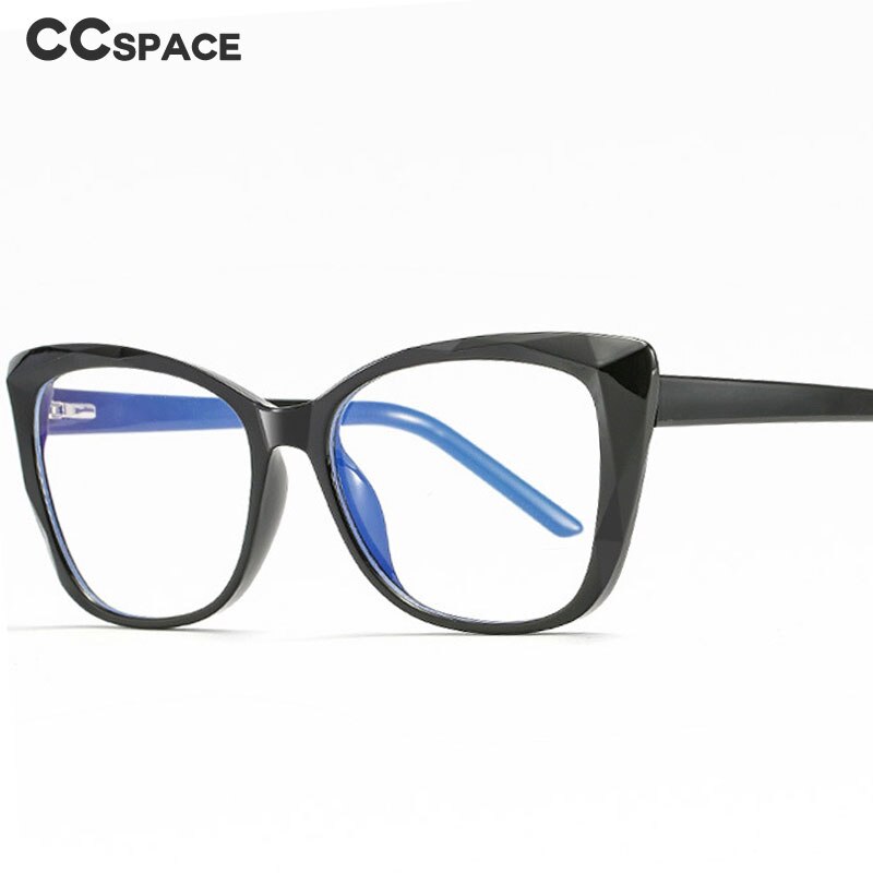 CCspace Women's Full Rim Cat Eye Tr 90 Titanium Frame Eyeglasses 47313 Full Rim CCspace   