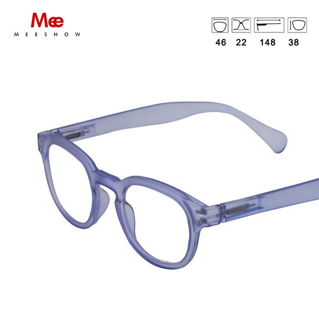 Women's Reading Glasses Anti-reflective +100 To +350 Reading Glasses MeeShow +100 Cool BLUE 