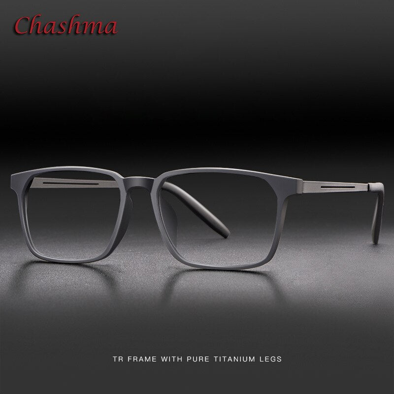 Chashma Ochki Unisex Full Rim Square Tr 90 Titanium Eyeglasses 8878 Full Rim Chashma Ochki   