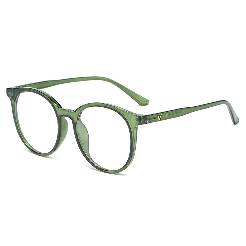 KatKani Unisex Full Rim Round Acetate Frame Eyeglasses K17128 Full Rim KatKani Eyeglasses Green  