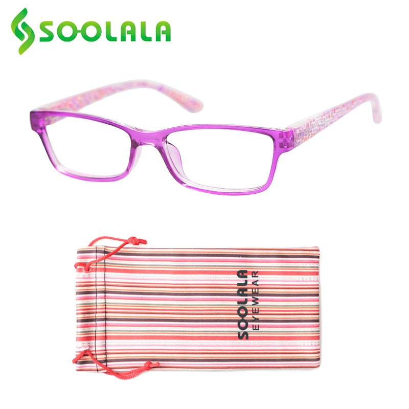 Soolala Spring Hinge Reading Glasses 6-09-283A Women Men Slim Light Eyewear +1.0 1.25 1.5 1.75 To 2.75 3.0 3.5 4.0 Reading Glasses Soolala   