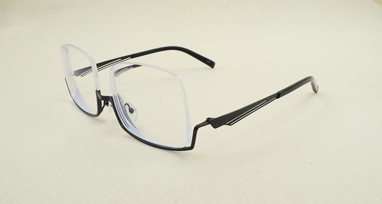 Yimaruili Men's Semi Rim Alloy Frame Eyeglasses YS01 Semi Rim Yimaruili Eyeglasses   