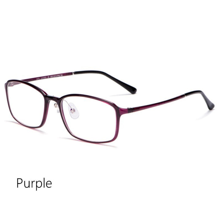 Yimaruili Unisex Full Rim TR 90 Resin Frame Eyeglasses M8003 Full Rim Yimaruili Eyeglasses Purple China 
