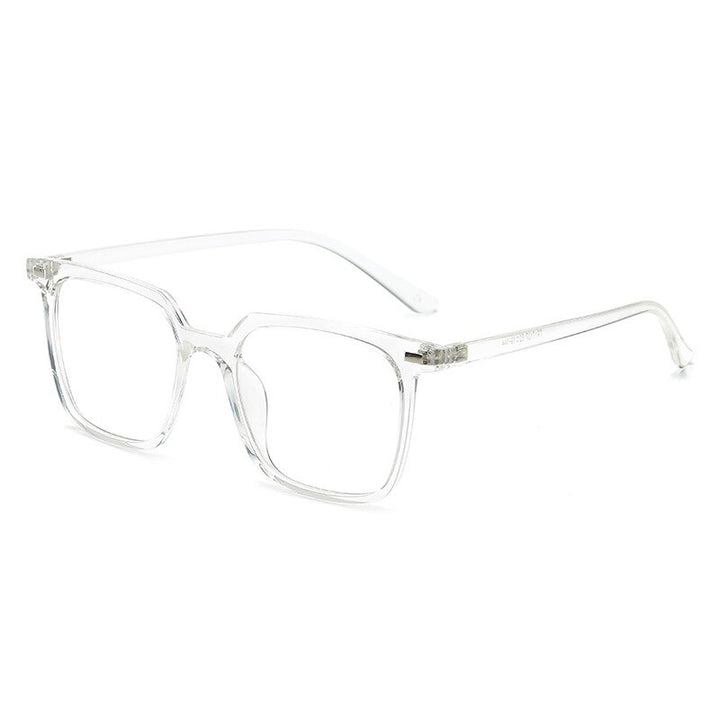 KatKani Unisex Full Rim TR 90 Acetate Square Frame Eyeglasses K17107 Full Rim KatKani Eyeglasses Transparent  