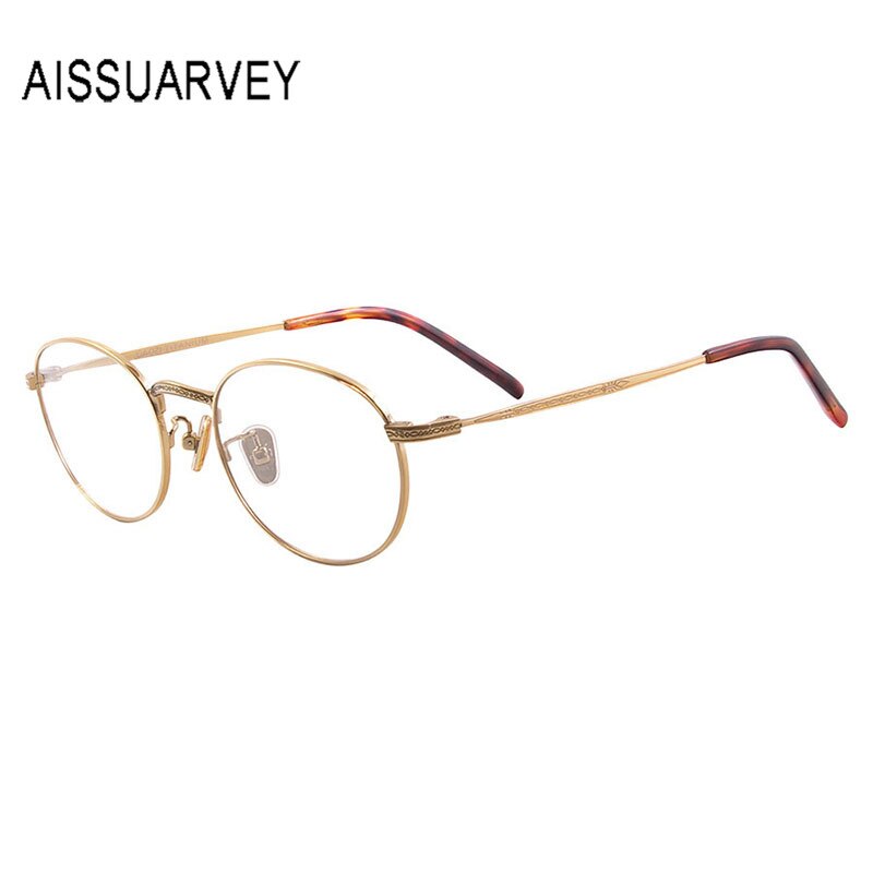 Aissuarvey Titanium Round Full Rim Frame Unisex Eyeglasses Full Rim Aissuarvey Eyeglasses   