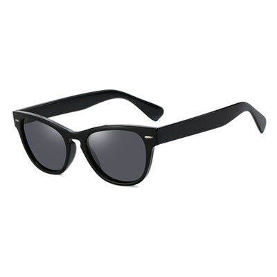 Ralferty Women's Full Rim Square Cat Eye Acetate Polarized Sunglasses F91552 Sunglasses Ralferty C1Black-Full Gray China As picture