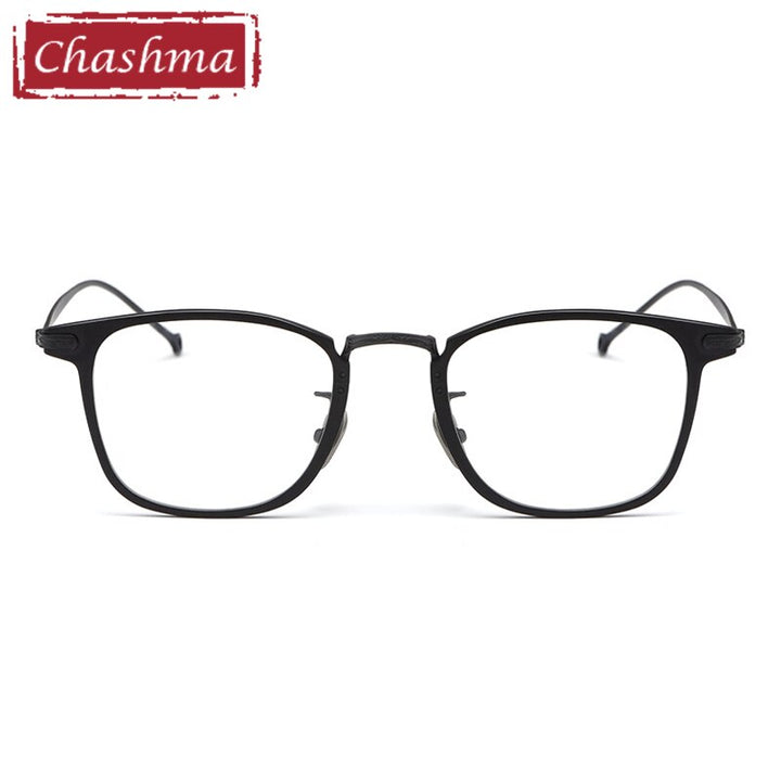Chashma Men's Full Rim Square Titanium Frame Eyeglasses 30018 Full Rim Chashma   