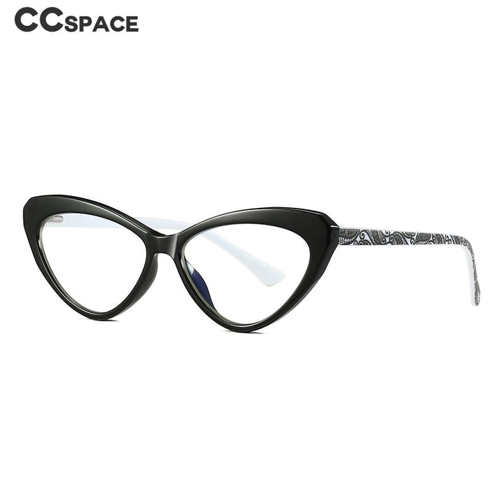 CCspace Unisex Full Rim Cat Eye Tr 90 Titanium Frame Eyeglasses 47532 Full Rim CCspace   