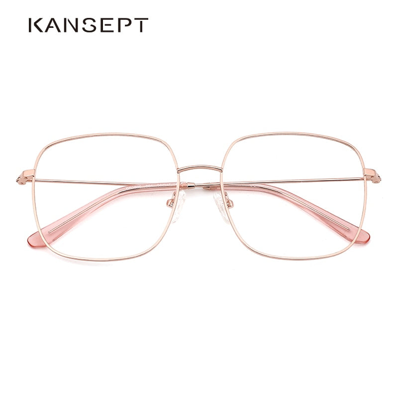 Kansept Women's Full Rim Stainless Steel Square Frame Eyeglasses Br1806 Full Rim Kansept   