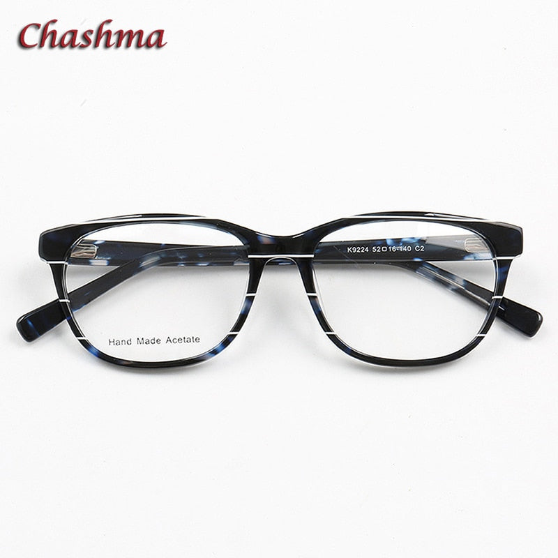 Chashma Ochki Unisex Full Rim Square Cat Eye Acetate Eyeglasses 9224 Full Rim Chashma Ochki C2  