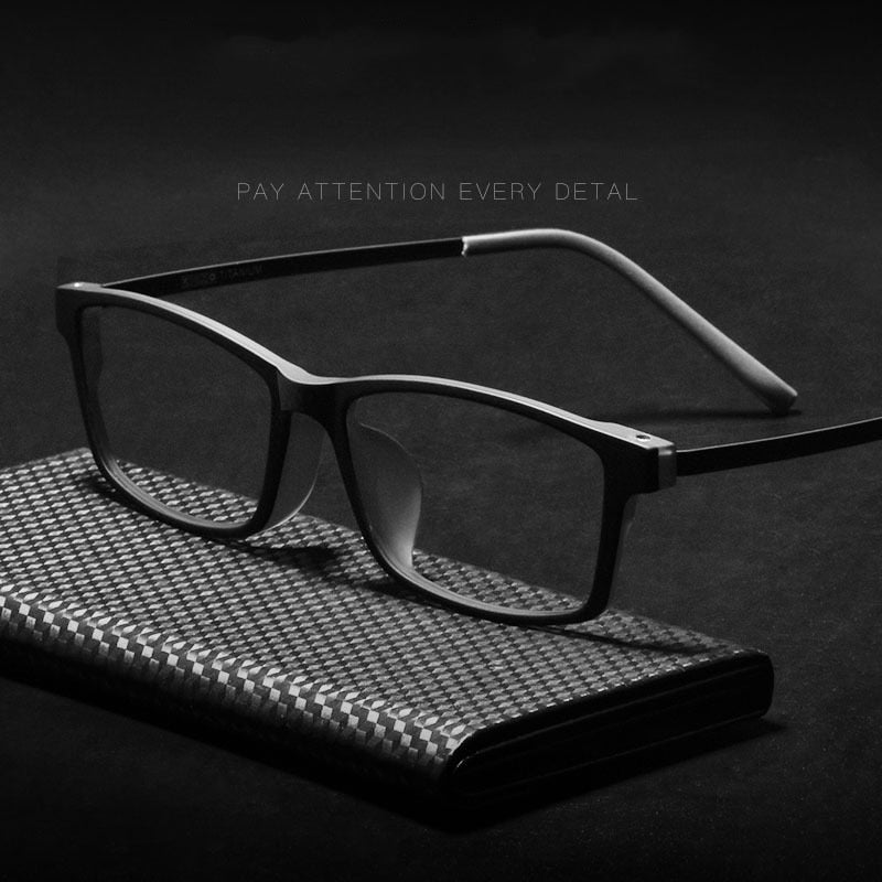 KatKani Men's  Full Rim TR 90 Alloy Frame Titanium Temple Eyeglasses 20971 Full Rim KatKani Eyeglasses   
