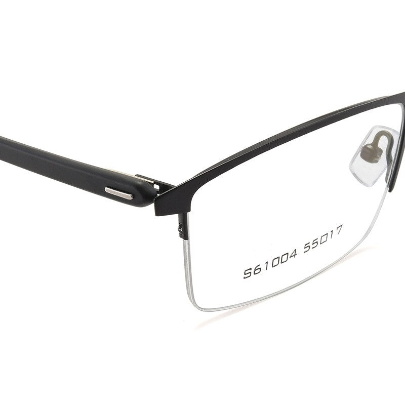 Gmei Men's Eyeglasses Business Half Rim Metal Alloy S61004 Semi Rim Gmei Optical   